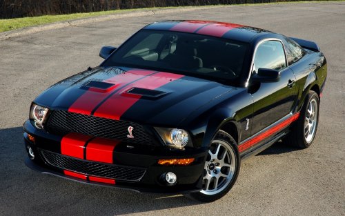 Ford Shelby Cobra GT500 Red and Black Stripe