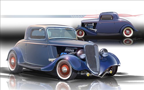 1934 Ford 3Window Coupe Hot Rod Exotic Car Pictures and 