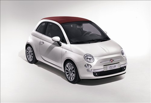 2010 FIAT 500C Car Wallpaper. The 2010 Fiat 500C debuting at the Geneva 