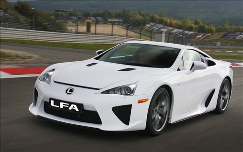 Power for the rear-wheel-drive Lexus LFA, which is constructed using 