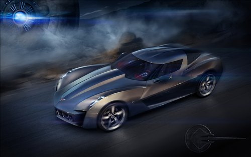 50Th Anniversary Corvette Stingray Concept Car Wallpaper