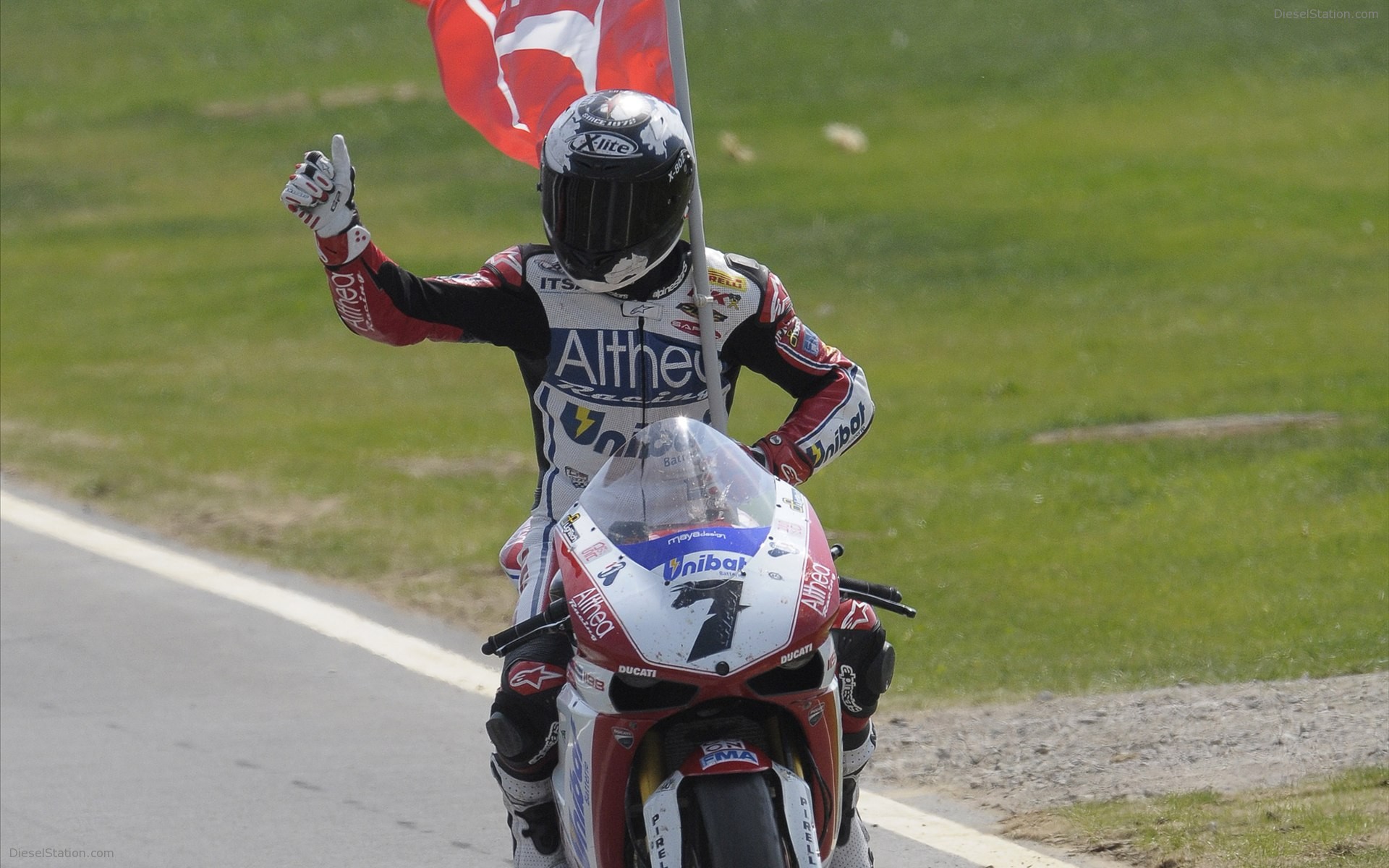 Ducati Carlos Checa scored his 9th victory of 2011