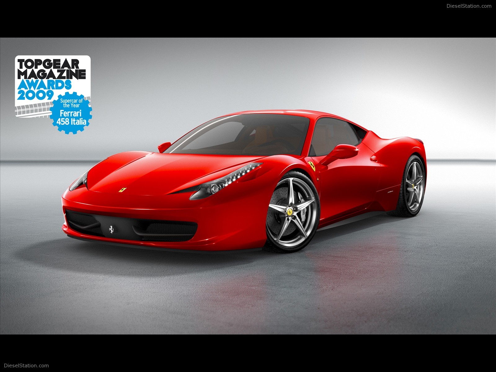 Ferrari 458 Italia receives prestigious BBC Top Gear Magazine Car of the Year 2009 year