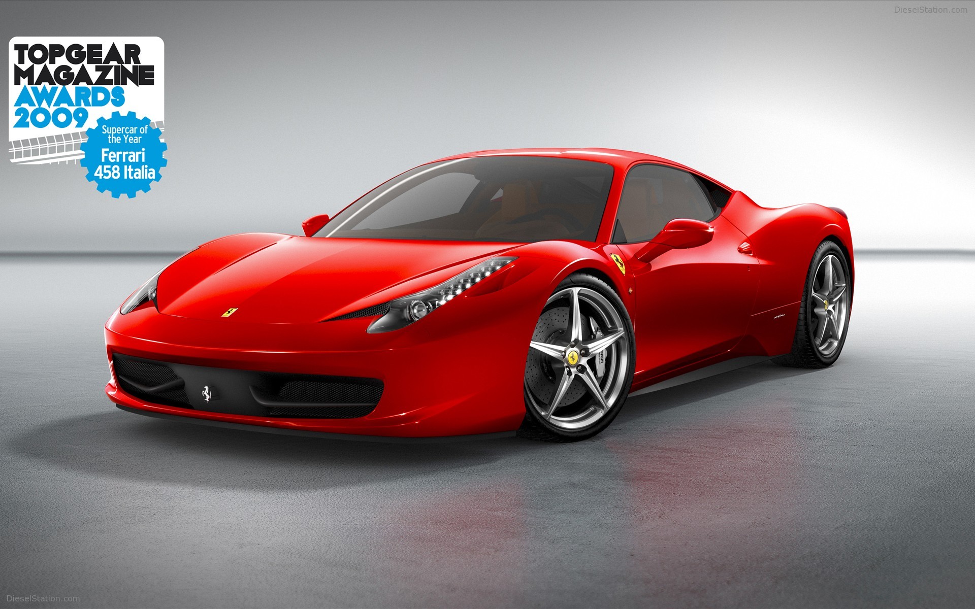 Ferrari 458 Italia receives prestigious BBC Top Gear Magazine Car of the Year 2009 year