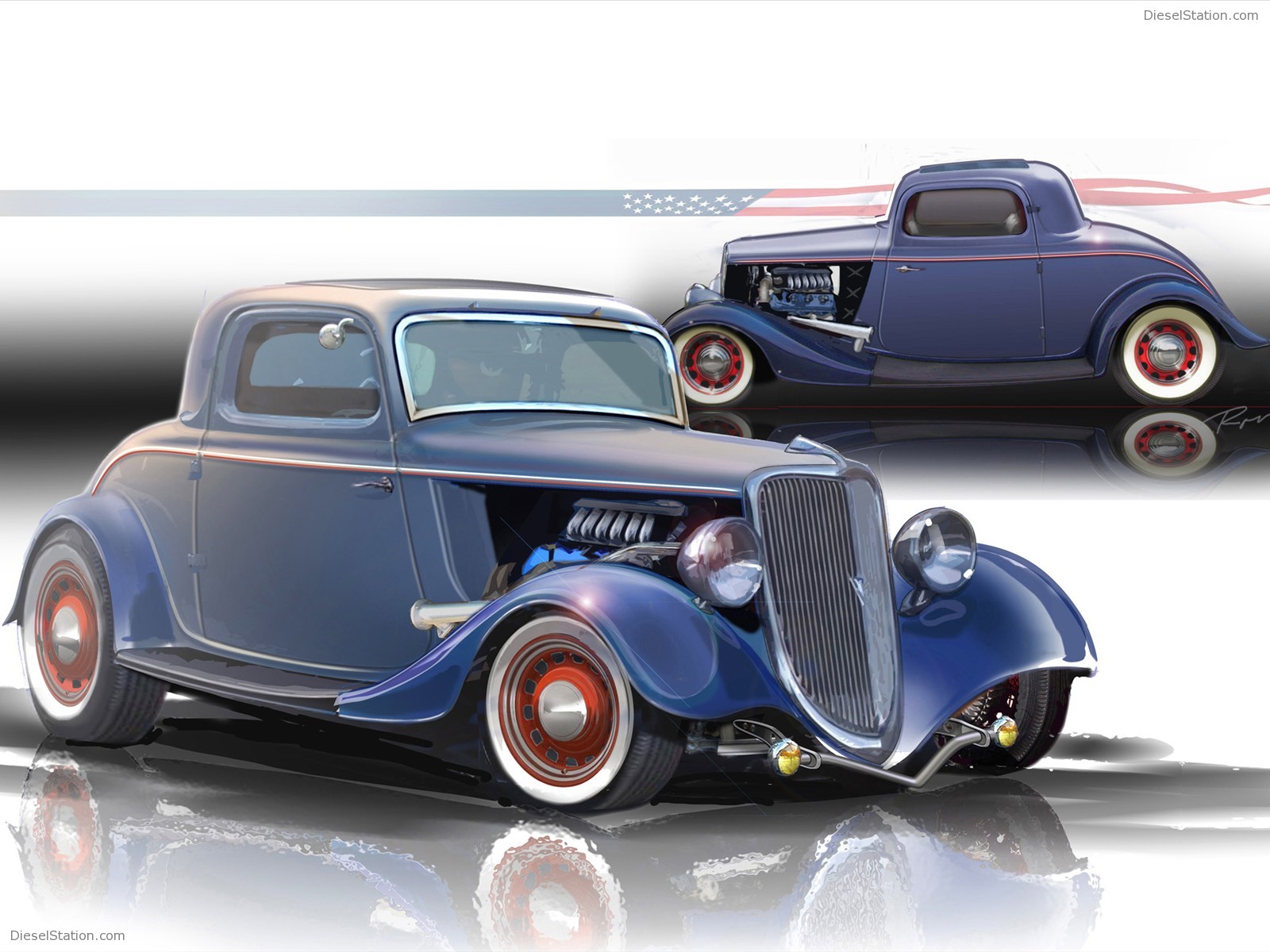 1934 Ford 3-Window Coupe Hot Rod