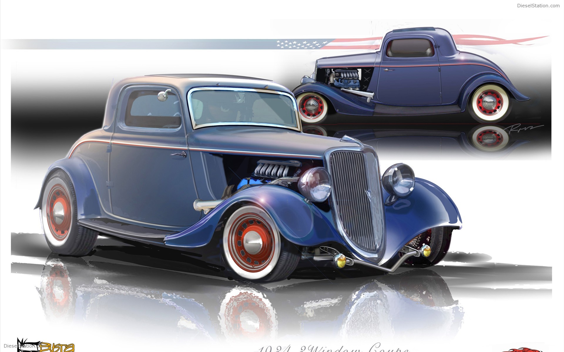 1934 Ford 3-Window Coupe Hot Rod