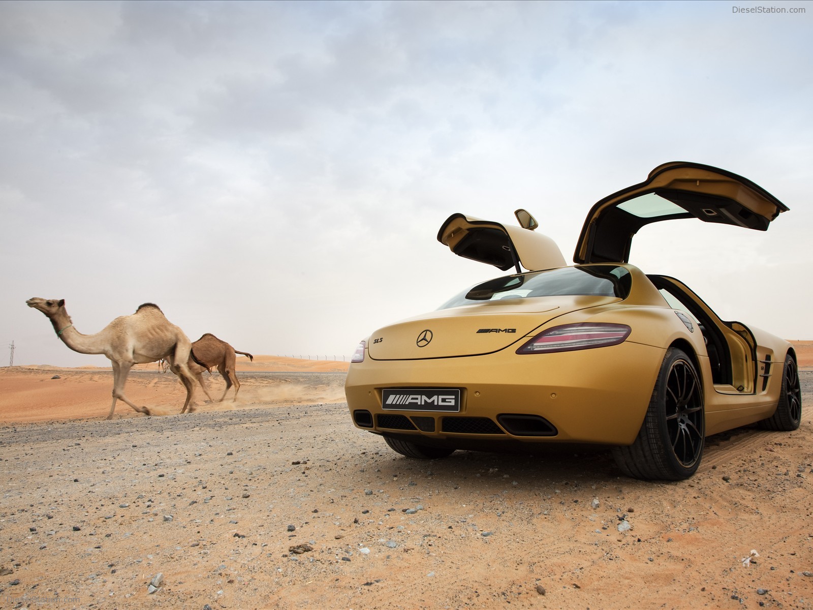 Mercedes Benz SLS AMG Desert Gold 2010