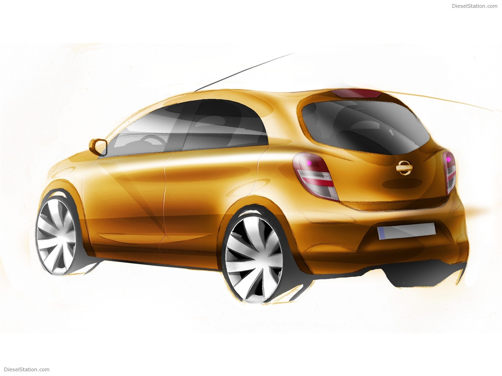 Nissan Compact Eco Car Sketch
