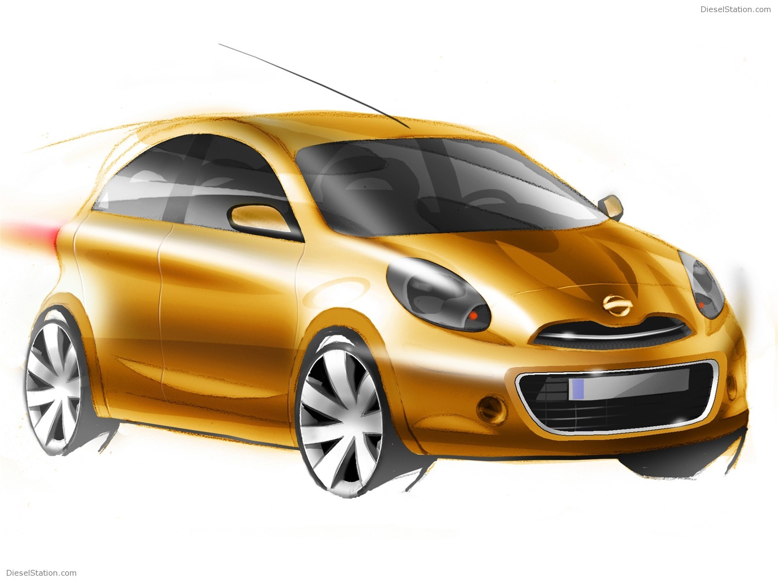 Nissan Compact Eco Car Sketch