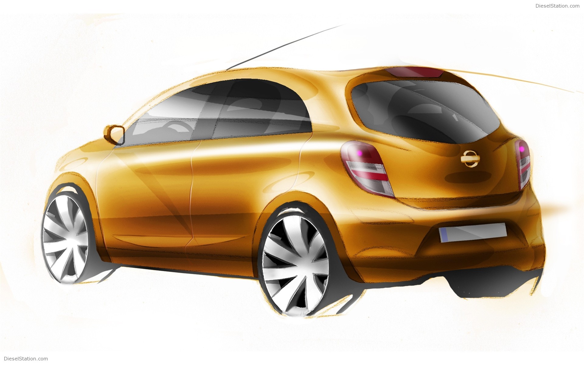 Nissan Compact Eco Car Sketch
