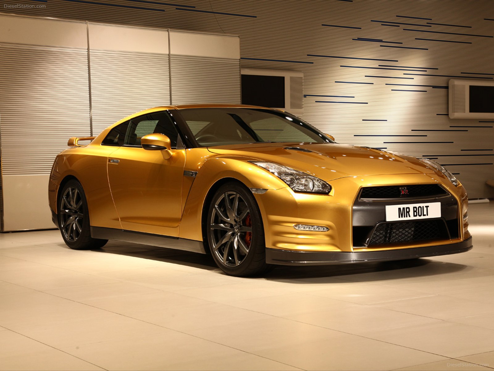 Gold Nissan GT-R