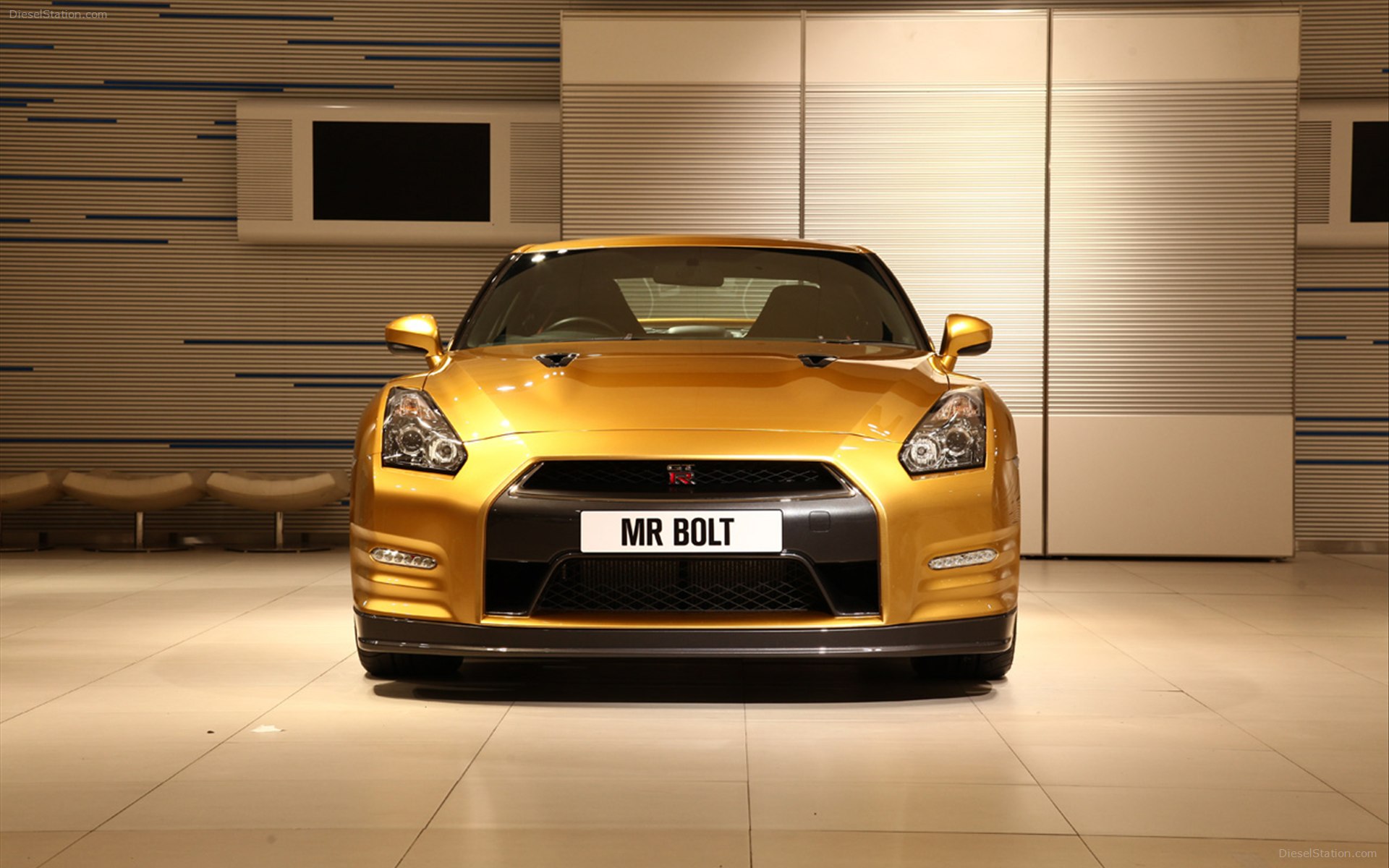 Gold Nissan GT-R