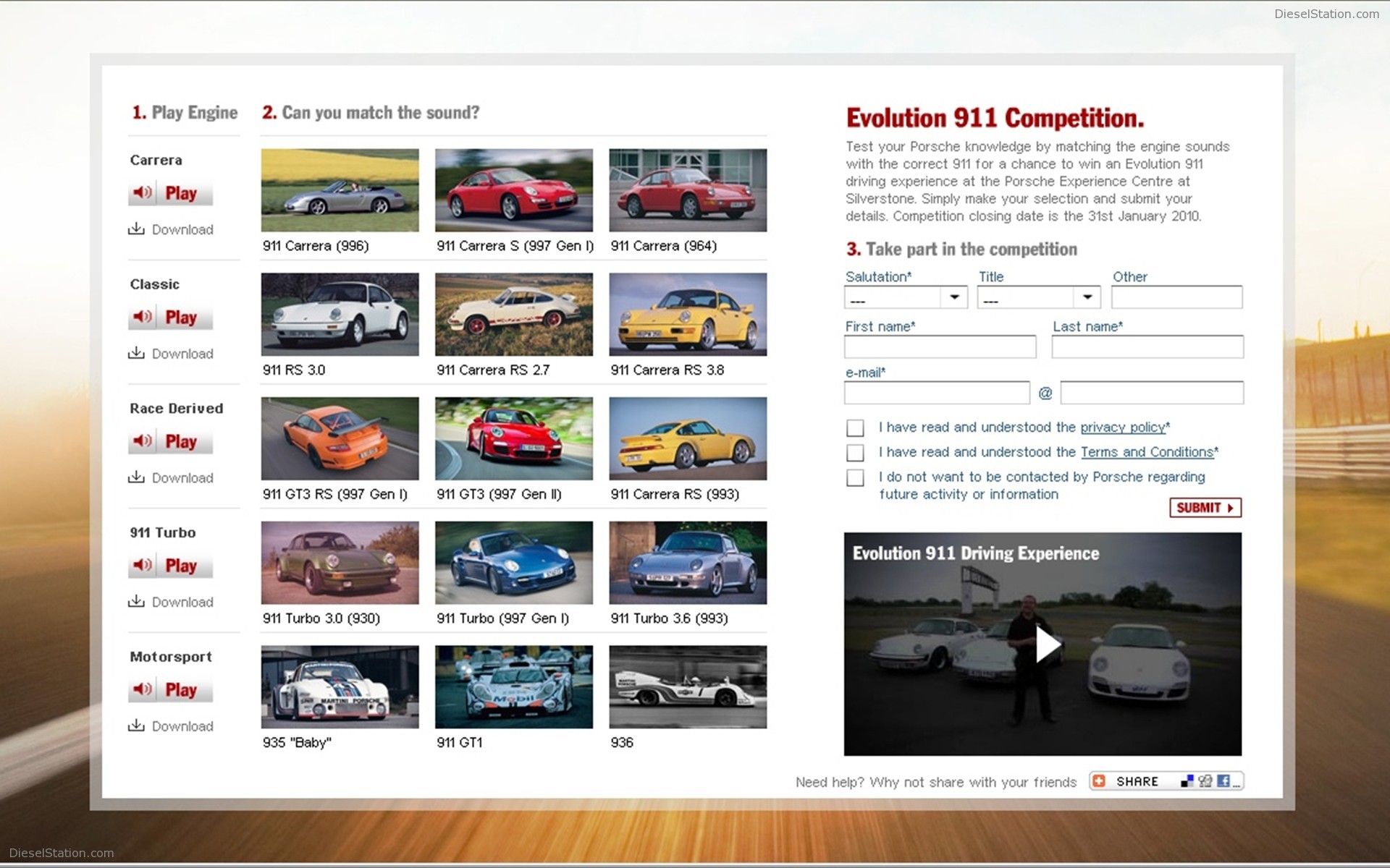 Porsche 911 Evolution Competition