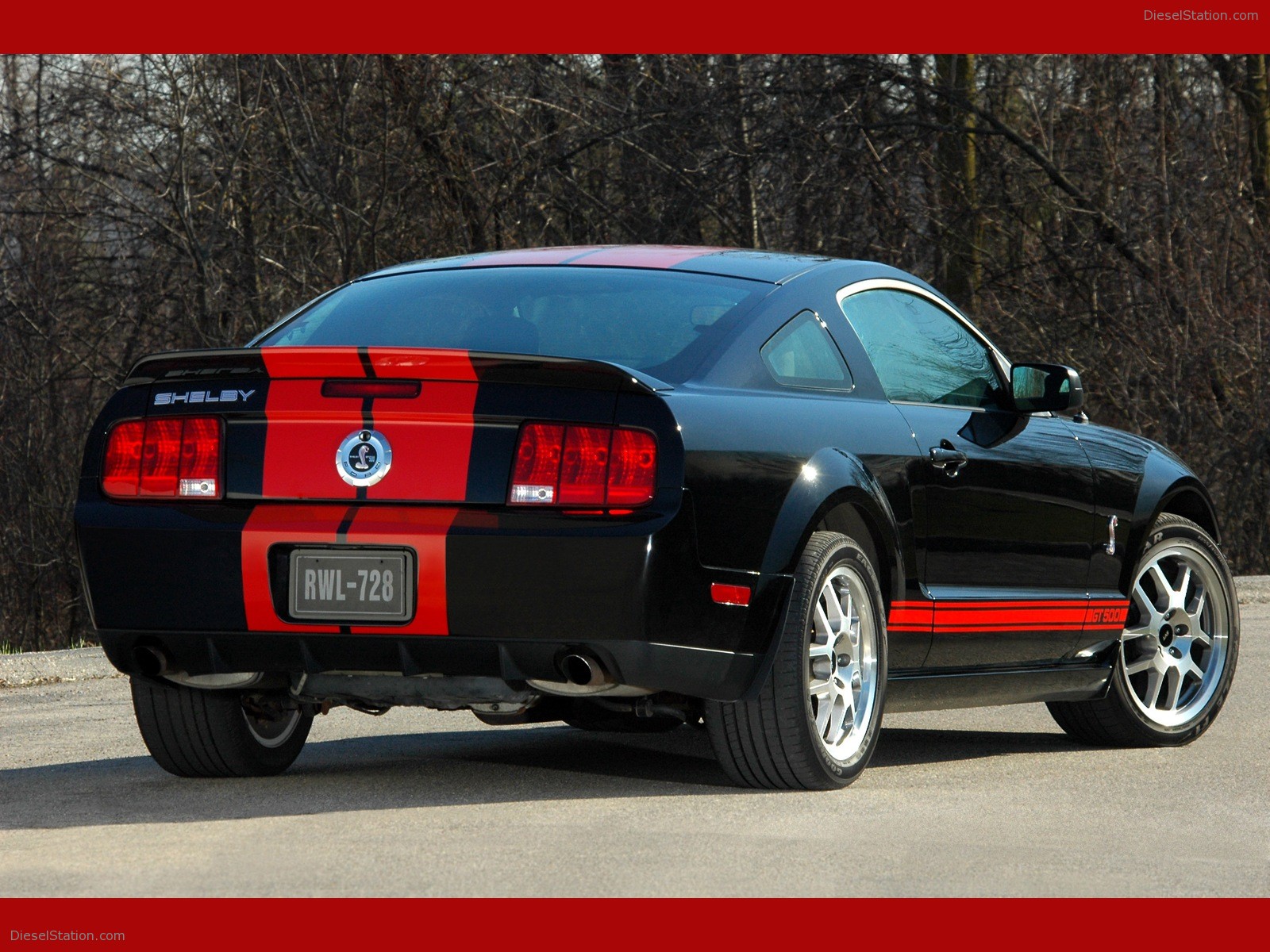 Ford shelby cobra gt500 red stripe #7