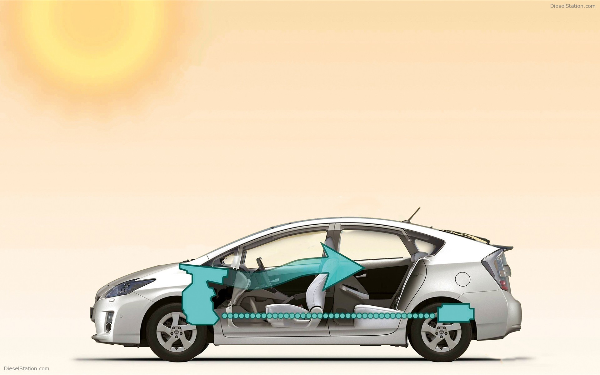 Toyota Prius : Cooled By The Heat Of Sun